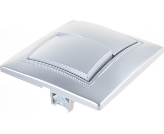 Выключатель Smartbuy 2-клавишный 10А серебро, Венера SBE-01s-10-SW2-0-c – изображение 2