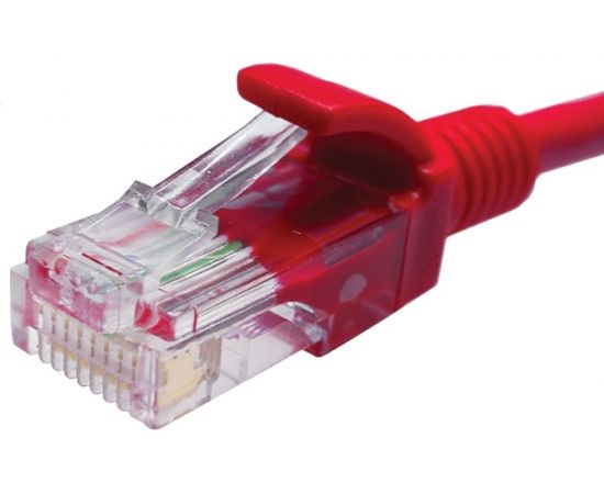 Патч-корд SUPRLAN, U/UTP Cat.5e 4x2 26AWG /7x0.16mm/ Cu LSZH красный 0,5м 10-0151 – изображение 2