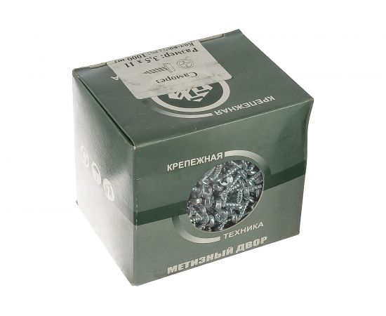 Саморез клоп Метизный двор 3,5x11 оцинкованный, острый, 1000 шт. 4690441017529 – изображение 2