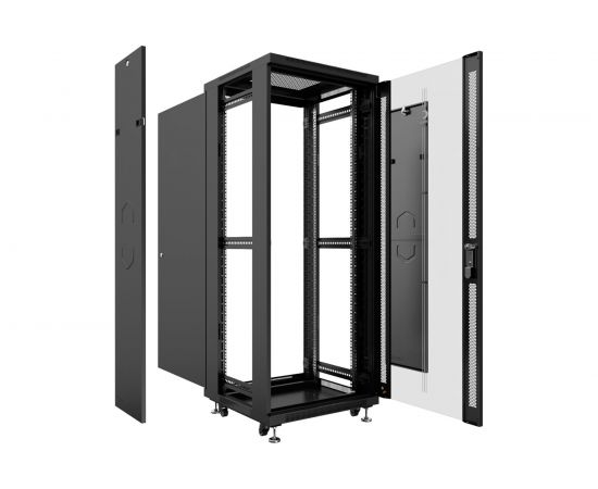 Монтажный телекоммуникационный шкаф Cabeus 19 напольный для оборудования SH-05C-27U60/60-BK – изображение 2