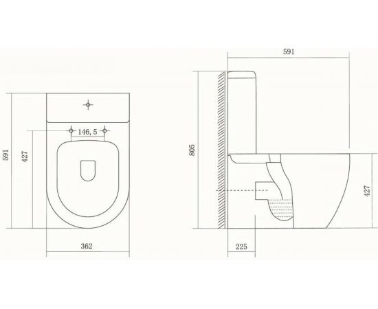 Напольный безободковый унитаз Aquatek 590x375x790 мм 00000096344 – изображение 2