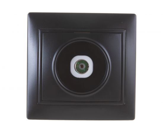 Телевизионная розетка Smartbuy 1-местная 75Ом 5-862МГц черная Венера SBE-01b-S1-TV – изображение 2