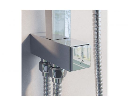 Душевой гарнитур с верхней лейкой IDDIS Bild хром BIL1FSBi76 – изображение 3