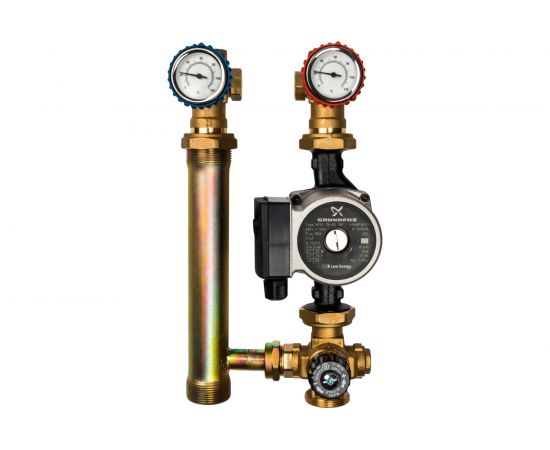 Насосная группа с термостатическим смесительным клапаном (1"", с насосом Grundfos UPSO 25-65, DN 25) STOUT SDG-0002-002502 – изображение 3