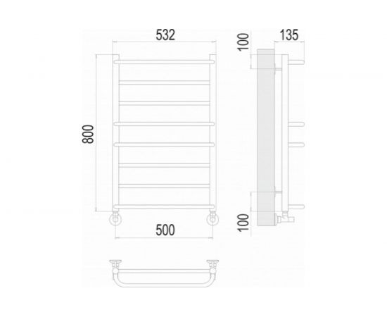 Полотенцесушитель Terminus Евромикс П8 500x800 4670078530165 – изображение 3
