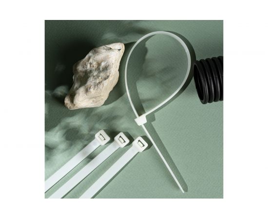 Широкий хомут REXANT nylon 8.0x300 мм 100 шт белый 07-0302 – изображение 3