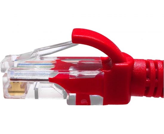 Патч-корд SUPRLAN, U/UTP Cat.5e 4x2 26AWG /7x0.16mm/ Cu LSZH красный 0,5м 10-0151 – изображение 3