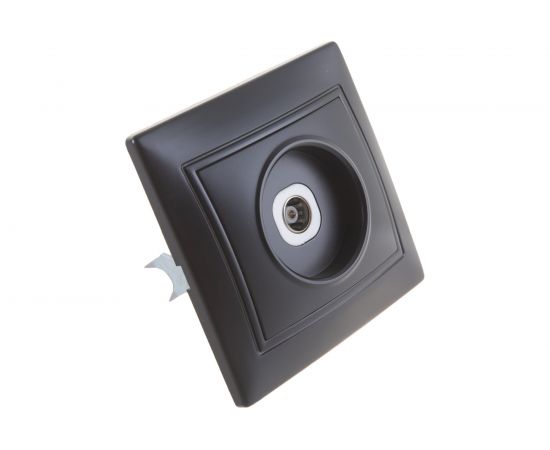 Телевизионная розетка Smartbuy 1-местная 75Ом 5-862МГц черная Венера SBE-01b-S1-TV – изображение 3