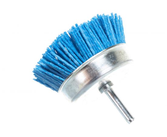 Щетка чашка нейлоновая ZrO2 ПРОФИ (75х6 мм) для дрели SKRAB 35328 – изображение 4