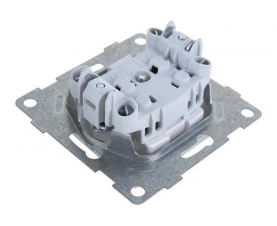 Механизм розетки GUSI ELECTRIC Ugra 1-ой с/з с з/ш, СУ, 16А, 250В, серебро С11Р4-004 – изображение 4