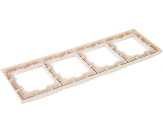 Рамка Smartbuy 4-местная пластик бежевая Нептун SBE-05i-Plastic-FR-4 – изображение 4