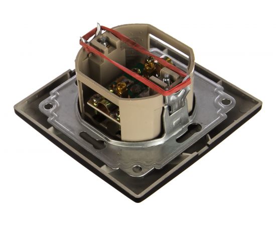 Телевизионная розетка Smartbuy 1-местная 75Ом 5-862МГц черная Венера SBE-01b-S1-TV – изображение 4