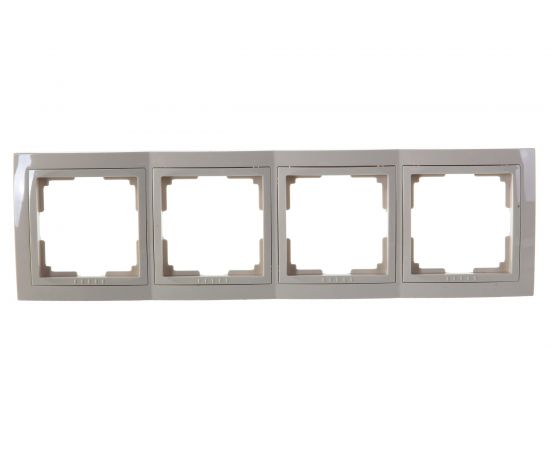 Рамка Smartbuy 4-местная пластик бежевая Нептун SBE-05i-Plastic-FR-4 – изображение 5