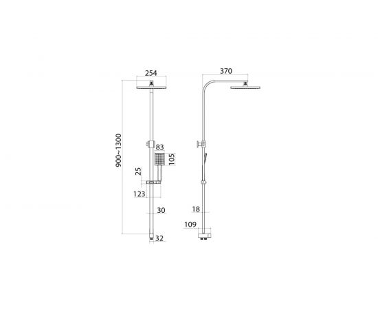 Душевой гарнитур с верхней лейкой IDDIS Bild хром BIL1FSBi76 – изображение 6