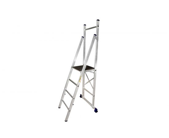 Профессиональная стремянка с помостом Алюмет 4 ступени АРЕ 1404 