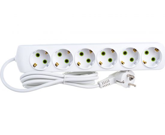 Удлинитель Lezard LETITIA с заземлением 6 входов 2 метра 721-0602-601 