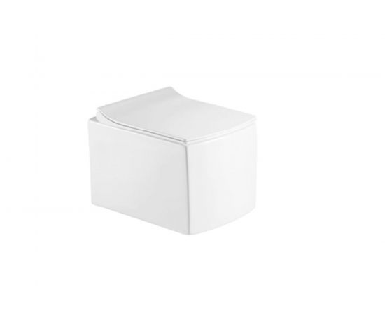 Подвесной унитаз ALCORA Olas безободковый, с сиденьем дюропласт, микролифт, скрытый монтаж LT-048E-R 