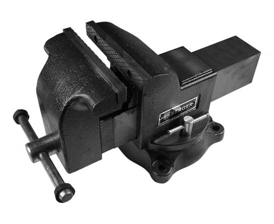 Чугунные поворотные тиски с трубным зажимом и наковальней Berger BG ЭГИР 100мм BG1336 