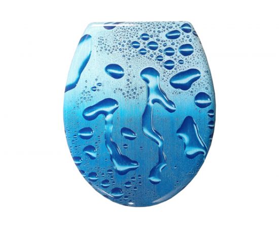 Сиденье для унитаза SANTRADE Капли воды на стекле 0519 