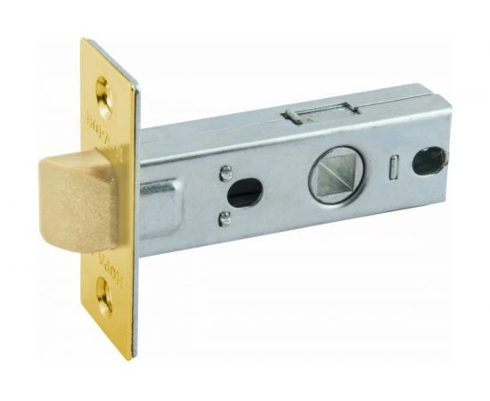 Дверная защелка НОРА-М С-45П пластик. яз. мат. латунь 15848 