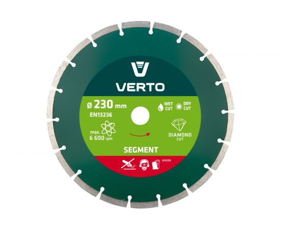 Диск алмазный сегментный (230x22.2 мм) VERTO 61H2S9 