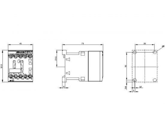 Контактор Siemens 3 полюса AC-3, 5.5КВТ/400В, Блок-Контакт 1НО 3RT20171AB01 – изображение 2