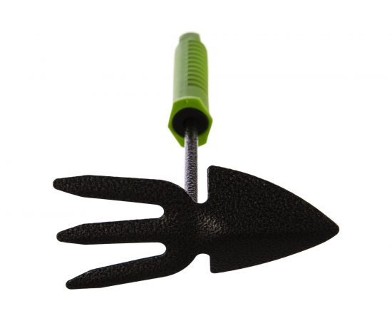 Комбинированная 3-зубая мотыжка, SPARTA защитное покрытие, пластиковая рукоятка 62389 – изображение 2