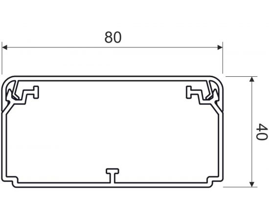 Кабельный канал KOPOS комплект 2 метра EKD 80X40_HD – изображение 2