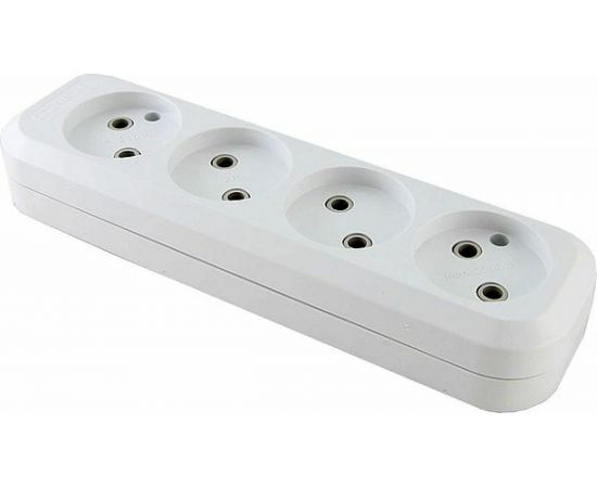 Розеточная колодка TDM 4 гнезда 10А белая SQ1806-0011 – изображение 2