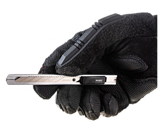 Канцелярский нож BRAUBERG 9 мм Extra 30 металлический лезвие 30 автофиксатор подвес 237084 – изображение 6