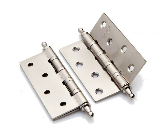 Петля стальная 100*75*2,5, 4 подшипника, декоративный колпачок РЕНЦ 100- 4BB CH SN 