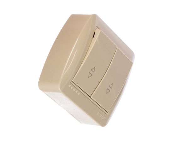 Проходной двойной выключатель Lezard DEMET кремовый 711-0300-106 