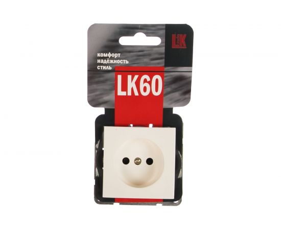 Розетка LK Studio без з/к, со шторками, белый 863304-1 