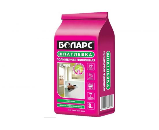 Шпатлевка финишная SUPER 3 кг БОЛАРС 00000007466 