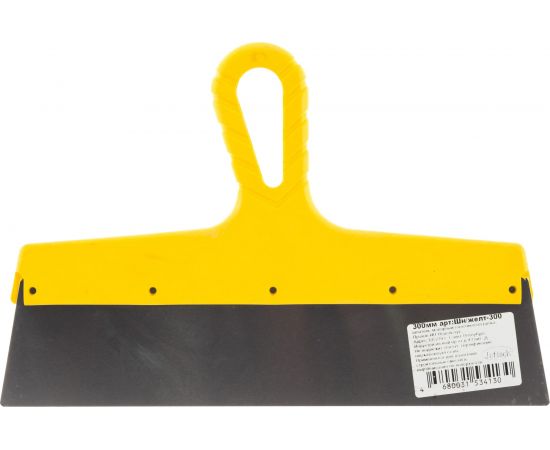 Гладкий шпатель из нержавеющей стали 300мм Jettools желтый Шн/желт-300 