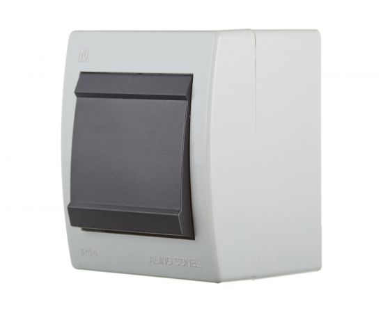 Клавишный однополюсный выключатель Aling-conel POWER IP44 10AX 250В открытой установки, серый 251.1A 117019 