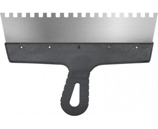 Фасадный зубчатый шпатель (300 мм, нержавеющая сталь, 8 мм) Biber 35233 тов-169784 