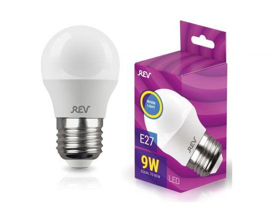 Светодиодная лампа REV G45, Е27, 9W, 2700K, 32408 9 