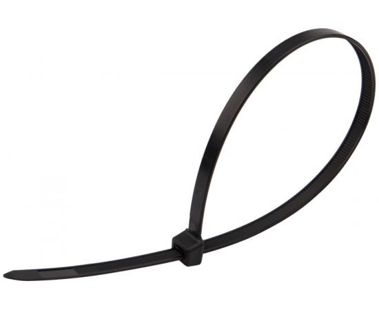 Кабельная нейлоновая хомут-стяжка REXANT 350x7,6 мм, черная, упаковка 100 шт. 07-0353 
