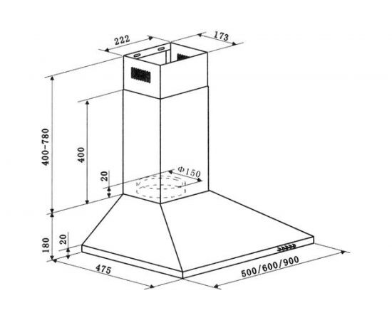Кухонная вытяжка HOMSair DELTA 50 нержавеющая сталь DELTA 50 Inox – изображение 19