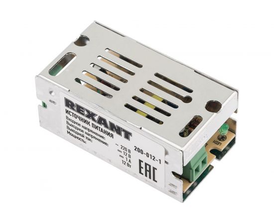 Блок питания REXANT 12 В 12 Вт 1 А открытый, под винт 200-012-1 – изображение 2