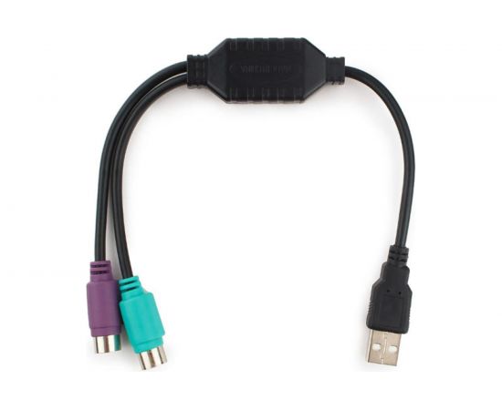 Конвертер Cablexpert PS/2 устройства - USB порт, 2xPS/2/AM, блистер, черный UAPS12-BK – изображение 2