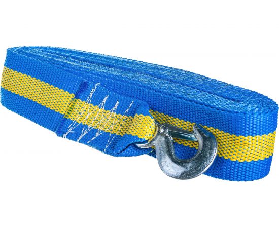 Буксировочный трос BASTCLUTCH 15 т, лента, 2 крюка, 5 м, усиленные BC-632 – изображение 2