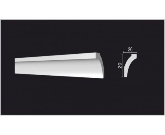 Потолочный карниз Decor-Dizayn ударопрочный влагостойкий под покраску 29Х20Х2000 мм DD36 – изображение 2