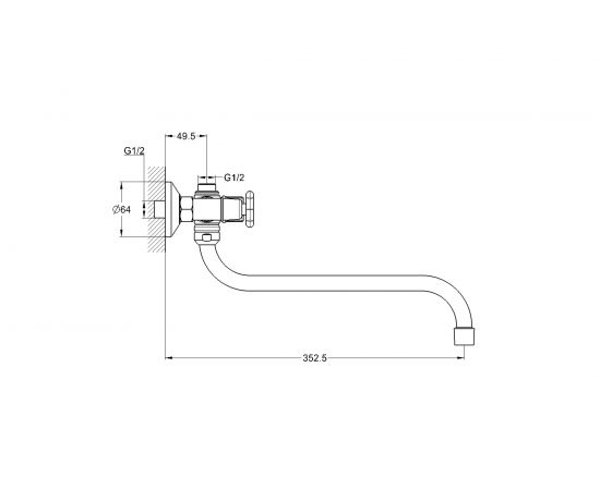 Смеситель для ванной Solone JIK7-A102-A – изображение 2