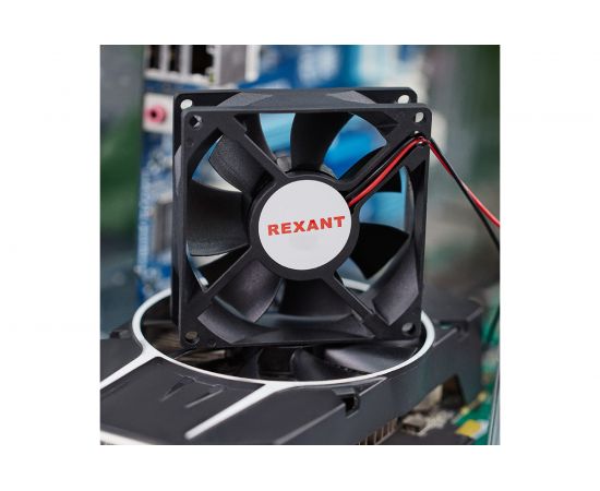Осевой вентилятор для охлаждения REXANT RX 80х80х25 мм 24 В 72-4080 – изображение 2