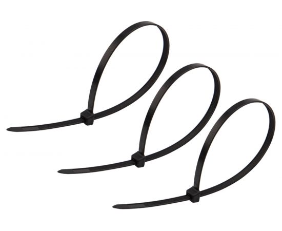 Кабельная нейлоновая хомут-стяжка REXANT 350x7,6 мм, черная, упаковка 100 шт. 07-0353 – изображение 3