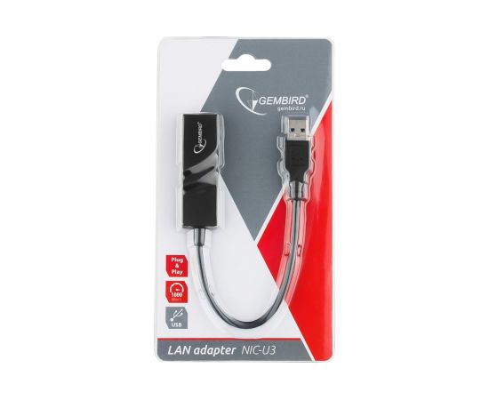 Сетевой адаптер Gembird Ethernet USB 3.0 - Fast Ethernet adapter NIC-U3 – изображение 3