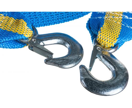 Буксировочный трос BASTCLUTCH 15 т, лента, 2 крюка, 5 м, усиленные BC-632 – изображение 4