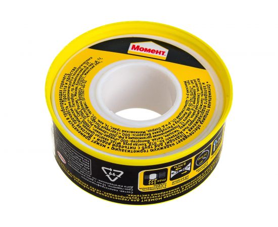 Уплотнительная клейкая лента Момент 2230214 тефлоновая, ФУМ, 20 м Б0054380 – изображение 5